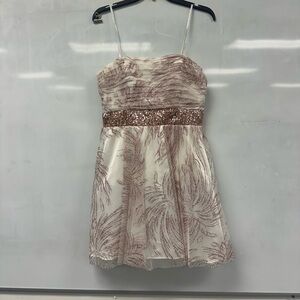 Elegant White and Rose Gold Dress